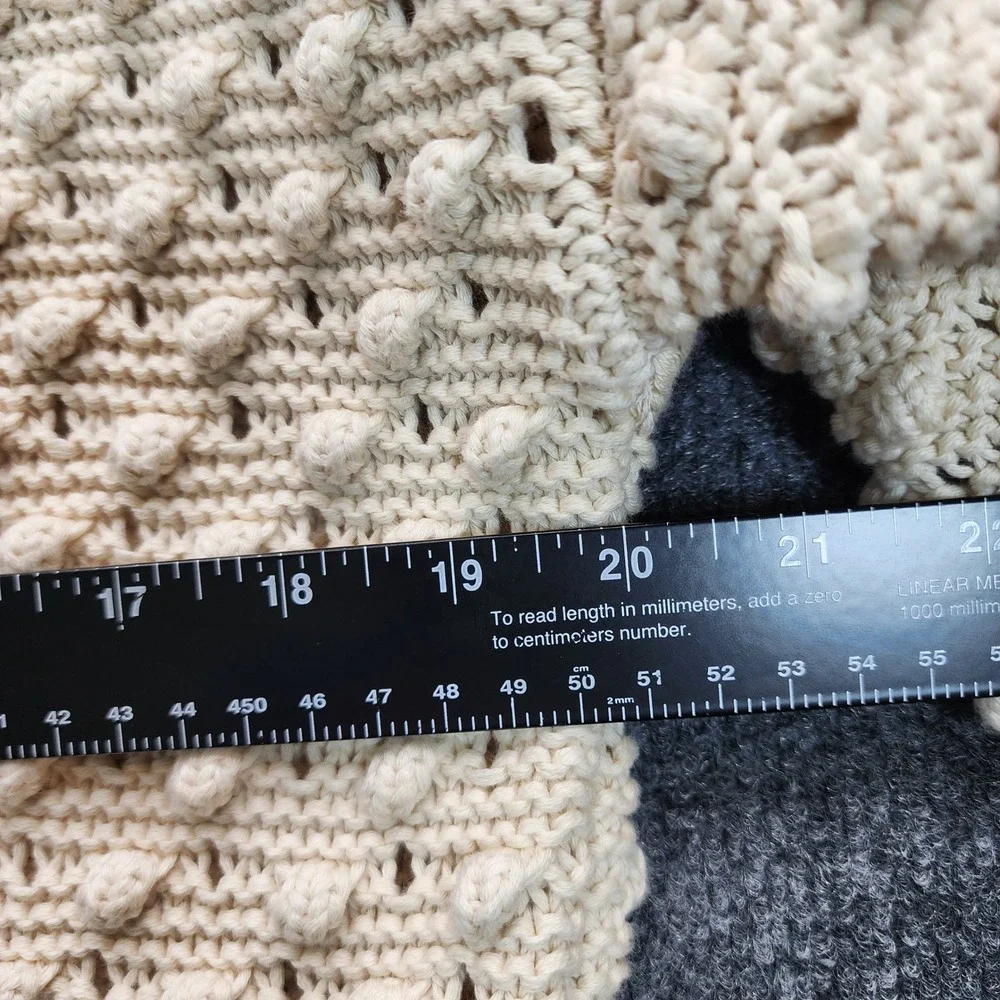 NWT FRAME The Bauble Cardigan Women's Textured Cotton Bobble Knit Sweater L